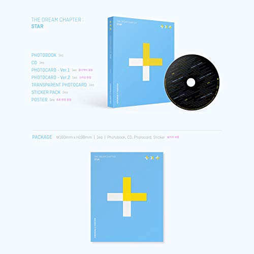 Tomorrow X Together TXT Album - The Dream Chapter : Star CD + Photobook + Photocards + Sticker Pack + OFFICIAL POSTER + FREE GIFT