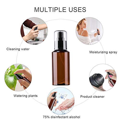 Tompig Pulverizador Set de Botella,Spray Botellas,Botes transparentes con pulverizador,3 Piezas (100ml).Adecuado para viajes, vacaciones, camping, viajes de negocios, uso de la vida diaria, etc.