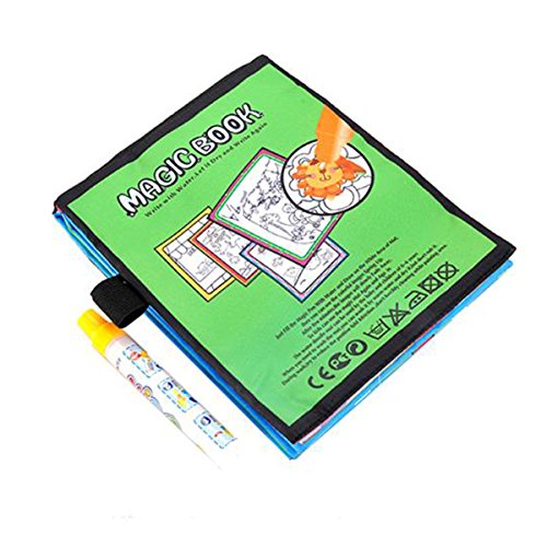 TOOGOO Magic Water Drawing Book, Libro de colorear, Doodle Magic Pen Animals Painting