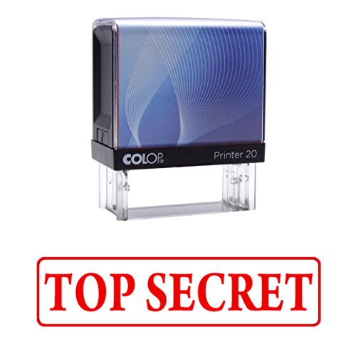 TOP SECRET Sello Auto entintado goma Oficina Colop personalizada P20 Papelería Mini Stamper