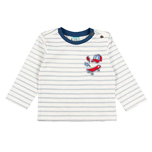 Top Top  CORPENTO  Camiseta de Manga Larga, Multicolor (Listado  852 ), 92 (Tamaño del Fabricante: 24-36 ) para Bebés