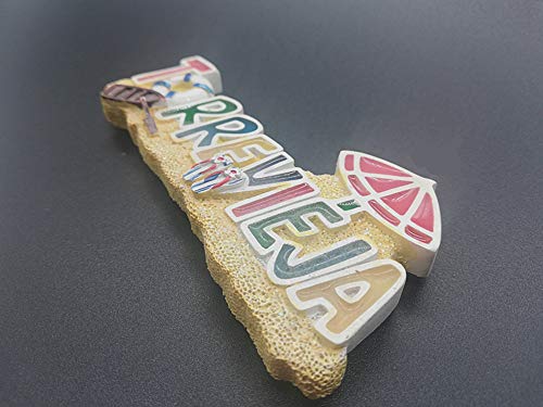 Torrevieja España 3d imán para nevera hogar y cocina, imán magnético de polirresina Torrevieja España nevera imán recuerdo turístico regalo (3)