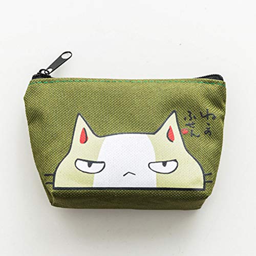 TOYANDONA 3 unids Gato de Dibujos Animados Impreso Monedero Encantador Impermeable Oxford Tela Carteras con Cremallera Titular de la Tarjeta (Color al Azar)