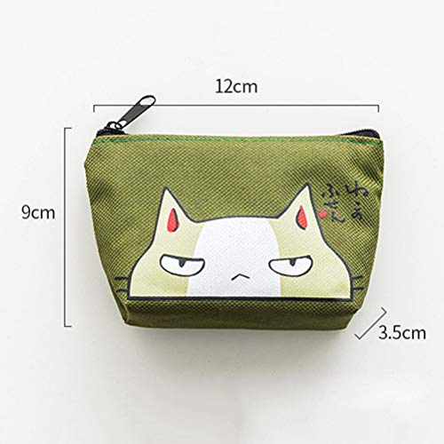 TOYANDONA 3 unids Gato de Dibujos Animados Impreso Monedero Encantador Impermeable Oxford Tela Carteras con Cremallera Titular de la Tarjeta (Color al Azar)