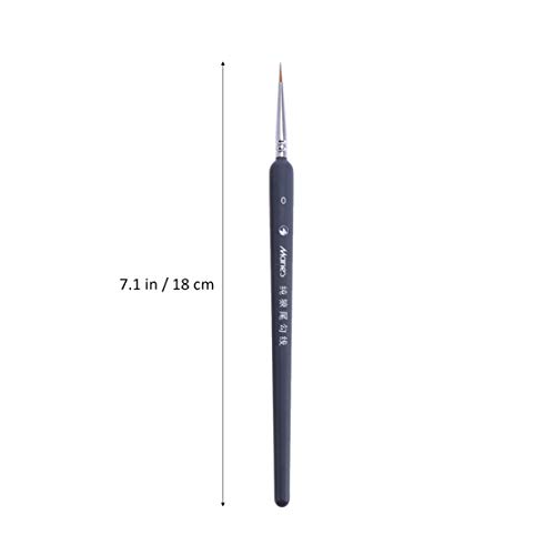 TOYANDONA Juego de Cepillos para El Cabello de Lobo de 3 Piezas Miniaturas de Pintura de Arte en Detalle Pinceles de Pintura de Aceite de Acuarela Acrílica (000 + 00 + 0)