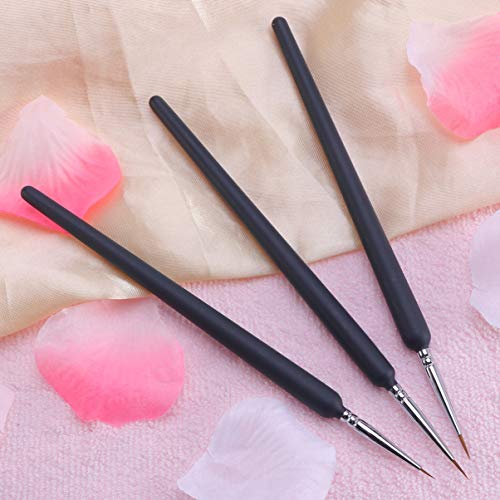 TOYANDONA Juego de Cepillos para El Cabello de Lobo de 3 Piezas Miniaturas de Pintura de Arte en Detalle Pinceles de Pintura de Aceite de Acuarela Acrílica (000 + 00 + 0)