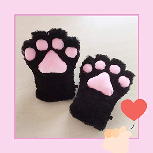 Toyvian 5 Piezas Disfraz Adorable de Gato Conjunto de Cola Orejas Collar Patas Guantes para Fiesta Halloween Cosplay