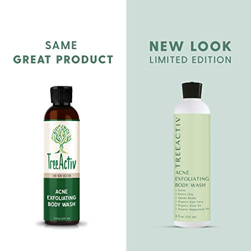 Treeactiv El acné Exfoliante Corporal Tratamiento natural de lavado para la espalda, pecho, hombros y las nalgas del acné Eliminación8 onzas líquidas