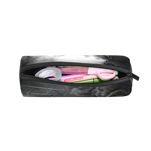 Tren de vapor Locomotora Viejo Portalápices Estudiante Bolsa Bolsa de la Escuela Redonda Bolsa de Maquillaje para Niño Niña