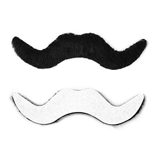 TRIXES Set de 12 Bigotes Autoadhesivos para Disfraz - Bigotes Postizos - Ideal para el Carnaval y Halloween