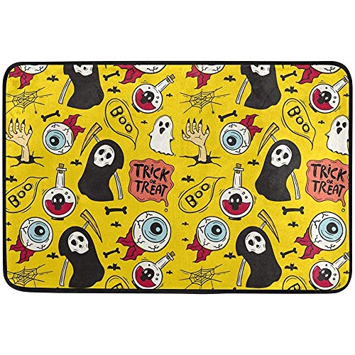 Truco o Trato Felpudo de Halloween, Sala de Estar, Dormitorio, Cocina, baño, alfombras Decorativas, únicas y Ligeras, alfombras Impresas