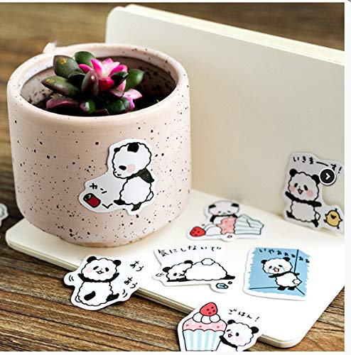 TTBH Lovely Black Eye Panda Decorative Stickers Adhesive Stickers DIY Decoration Diary Stickers Box Package