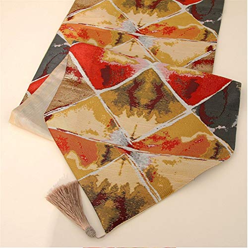 TUANZI Squisito Runner da tavolo Tabla Corredor Mediterráneo Rectangular Mantel de Tinta de representación geométrica Mantel for Hotel Home Decor Mesa per Feste, ristoranti e attività all'aperto