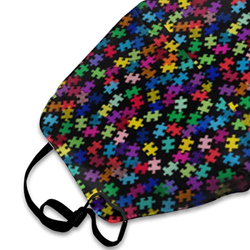 Tubo de cobertura total unisex, cubierta facial, bandanas, protección UV, polaina para el cuello, diadema, conciencia del autismo, pieza de rompecabezas colorida