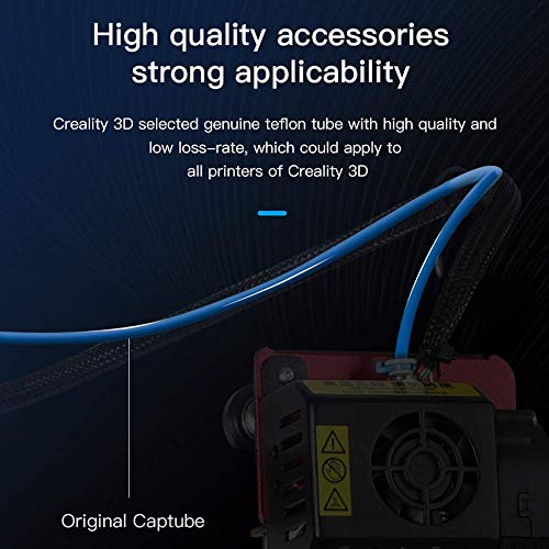 Tubo de PTFE, auténtico tubo de teflón PTFE Capricornio (1 metro en total) con 1 conector neumático pc4-M6 y 1 conector pc4-M10 para impresora 3D filamento de 1,75 mm