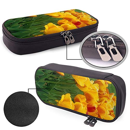 Tulip - Estuche para lápices y bolígrafos (tamaño grande), color amarillo