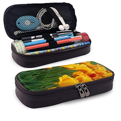 Tulip - Estuche para lápices y bolígrafos (tamaño grande), color amarillo
