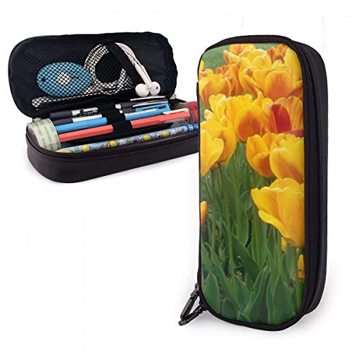 Tulip - Estuche para lápices y bolígrafos (tamaño grande), color amarillo