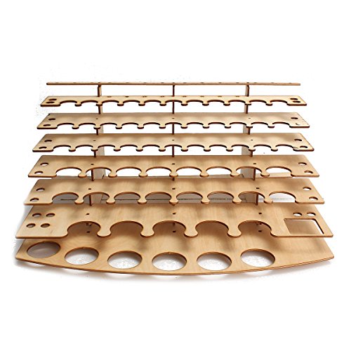 Tutoy 60 ollas de Madera acrílico Color Pinturas Botella Pintura Estante Almacenamiento Rack Titular Escritorio Organizador