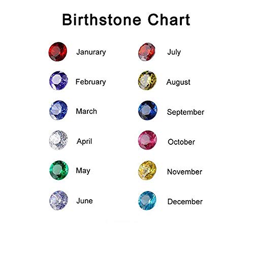 TWinkle Anillo con Nombre Grabado Personalizados con 2 Nombres y 2 Piedras natales de Forma Cuadrada Anillo de Compromiso(Oro-23.5)