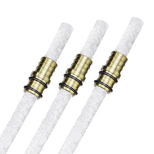 TwoCC❤ Queroseno + Mecha, Juego de 4 Antorchas de Vino con 4 Mechas de Antorcha de Larga Duración, Marco de Mecha de Latón