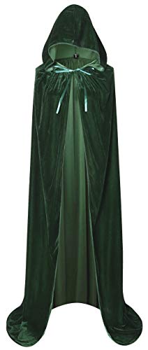 Txian Longitud Completa con Capucha Capa de Terciopelo Halloween Navidad Fancy Cape Trajes 59 "