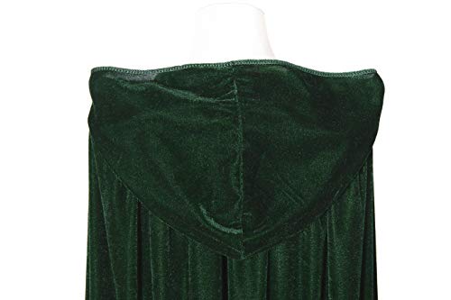 Txian Longitud Completa con Capucha Capa de Terciopelo Halloween Navidad Fancy Cape Trajes 59 "
