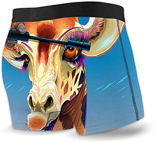 Tyueu Brief Giraffe está aplicando la protección de rímel Shorts Cortos Ropa Interior Ligero Boxer para Hombres