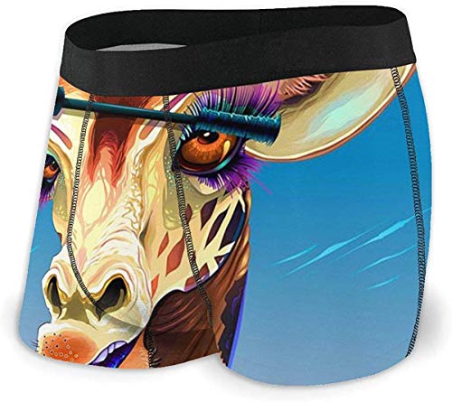 Tyueu Brief Giraffe está aplicando la protección de rímel Shorts Cortos Ropa Interior Ligero Boxer para Hombres