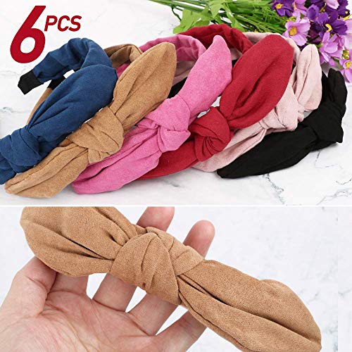 TYWZJ 8PCS Bowknot Diademas Alice Diadema Boho Diadema con Lazo para Mujeres y niñas