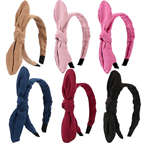 TYWZJ 8PCS Bowknot Diademas Alice Diadema Boho Diadema con Lazo para Mujeres y niñas