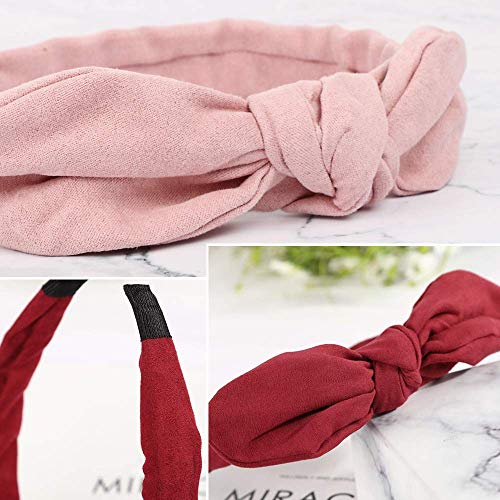 TYWZJ 8PCS Bowknot Diademas Alice Diadema Boho Diadema con Lazo para Mujeres y niñas