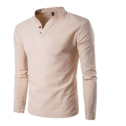 U/A - Blusa de manga larga para hombre Rosa rosa L