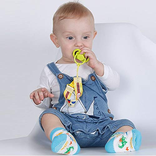UBERMing 8 Pcs Cadenas para Chupetes Doble Cara Diseño Sujetar el Chupete con Clips de Plástico Unisex Algodón Cinta de Chupete para Bebé Niña y Niño