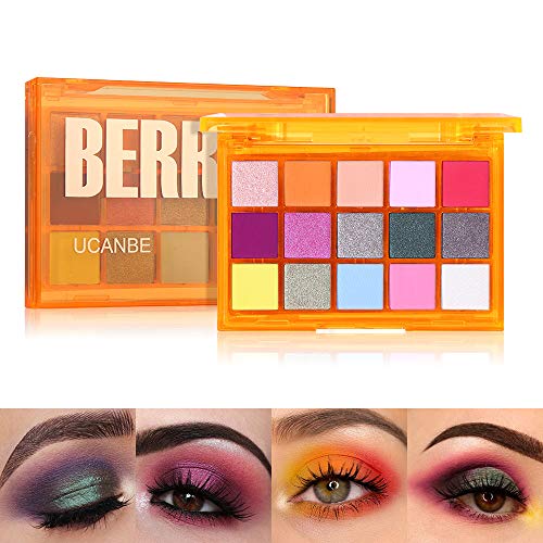 UCANBE 15 Maquillaje de color Combinaciones de sombras de ojos Paleta de sombras de ojos mate y brillante 1# Berry Cola