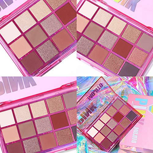 UCANBE 15 Maquillaje de color Combinaciones de sombras de ojos Paleta de sombras de ojos mate y brillante 3# Pink Mojito