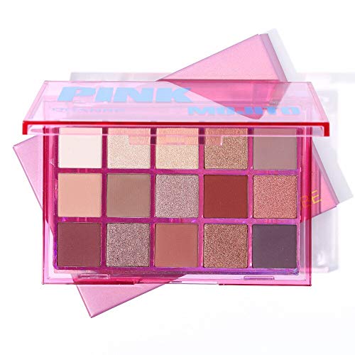 UCANBE 15 Maquillaje de color Combinaciones de sombras de ojos Paleta de sombras de ojos mate y brillante 3# Pink Mojito