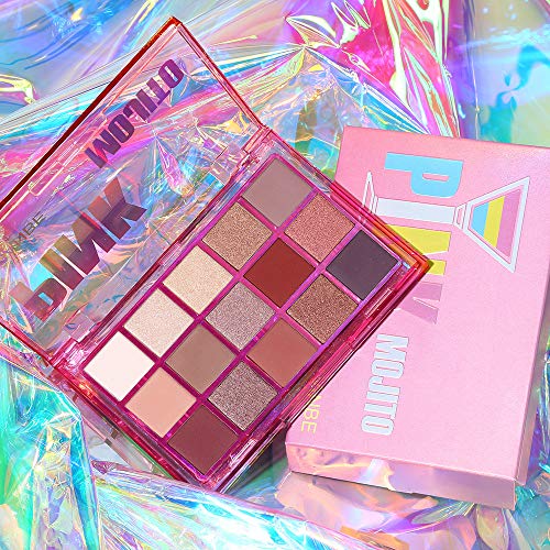 UCANBE 15 Maquillaje de color Combinaciones de sombras de ojos Paleta de sombras de ojos mate y brillante 3# Pink Mojito