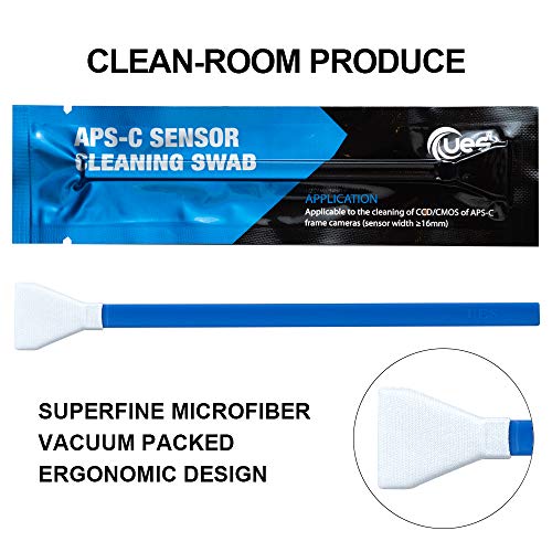 UES DDR-16 Equipo Limpieza Sensor de APS-C para SLR DSLR Cámara Digital CCD CMOS Sensores: 12 Hisopos de Sensores + 15ml Limpiador Líquido
