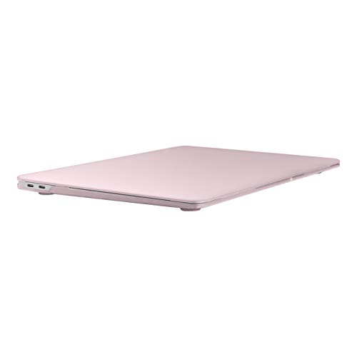 UESWILL Estuche de cubierta dura liso mate para MacBook Air 13 "con pantalla Retina USB-C, modelo A1932 + paño de limpieza de microfibra, cuarzo rosa