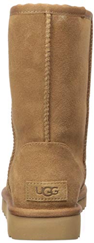 UGG Female Classic Short UGG Rubber Logo Classic Boot, Chestnut, 7 (UK)
