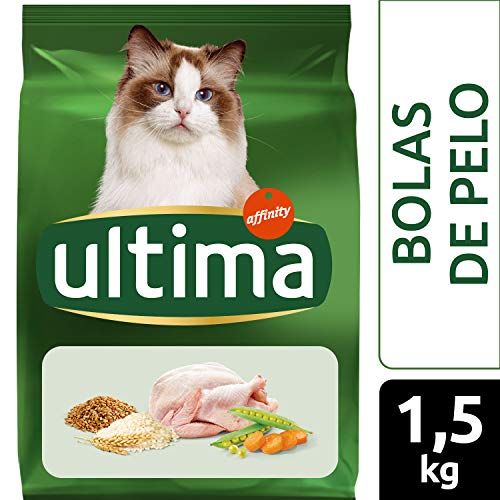 ultima Pienso Para Gatos Para Prevenir Bolas De Pelo Con Pavo 4 x 1.5 kg