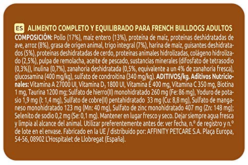 ultima Pienso para Perros French Bulldog - Pack de 4 x 1.5 kg, Total: 6 kg