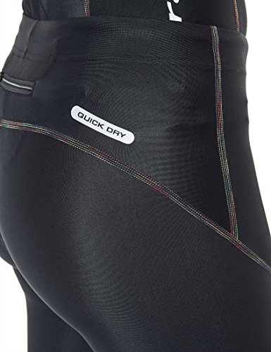 Ultrasport Rainbow - Mallas cortas de compresión para mujer, talla XS, color negro