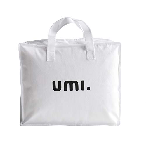 UMI. Essentials - Edredón nórdico de Pluma y plumón de Ganso Blanco con Funda 100% de algodón Impermeable (155X220cm, Gris-Cuatro Estaciones)