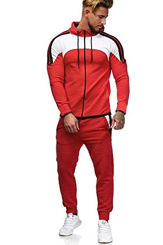 UMore Conjunto de Chándal de fútbol Deportivo con Capucha para Hombre Invierno, Cremallera Completa, Casual, para Correr,Gimnasio, chándal Sudadera con Capucha