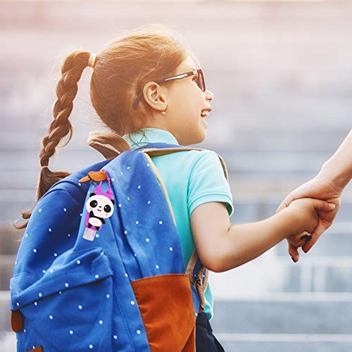 umorismo - Juego de 8 botellas de viaje vacías portátiles con dinosaurio Panda a prueba de fugas de viaje recargables con funda de silicona y portador de llavero ajustable, 30 ml, color aleatorio