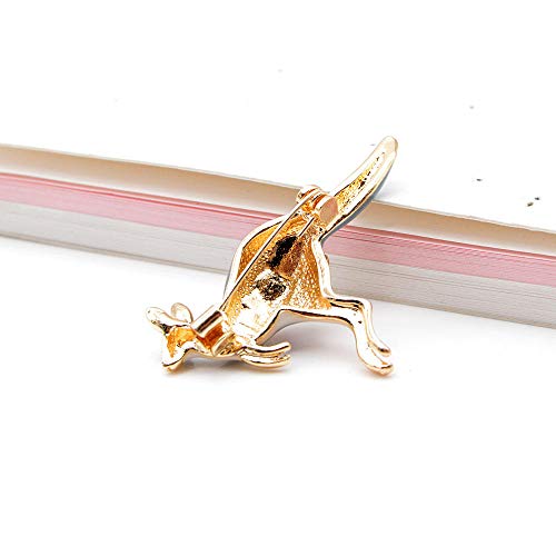 U/N Lindo Broche de Canguro Nuevo Animal Pin Moda joyería cartón Pin Insignias Regalo