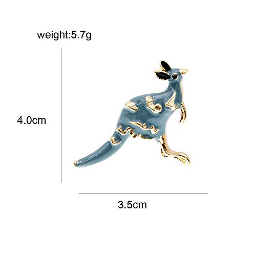 U/N Lindo Broche de Canguro Nuevo Animal Pin Moda joyería cartón Pin Insignias Regalo