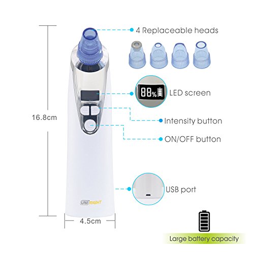 Uni-Right 4 en 1 cepillo de limpieza facial eléctrico para el cuidado de la piel del cuerpo multifunción SPA masajeador exfoliador para acné, puntos negros y piel muerta...